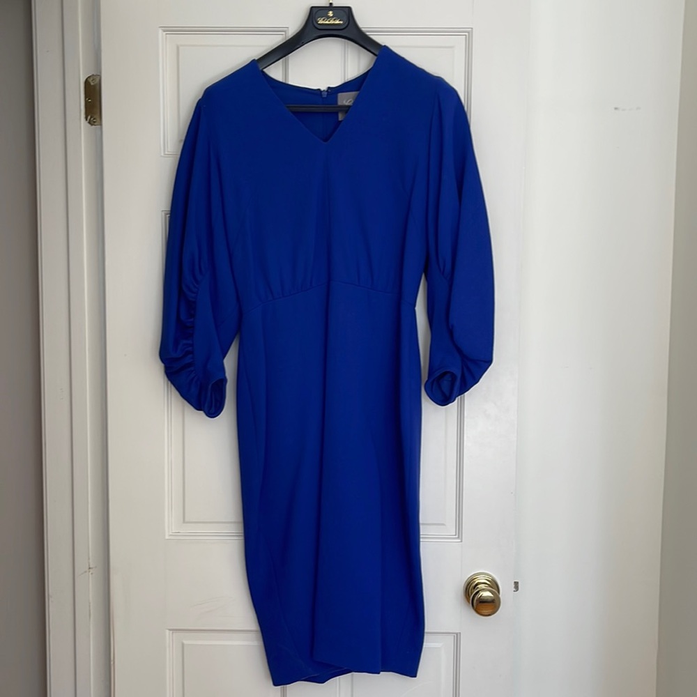 Lela Rose wool crepe dress